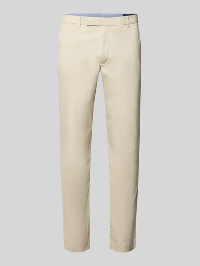 Produktfoto, beżowe chinosy z mieszanki bawełny Slim Fit Chino aus Baumwoll-Mix Modell 'GREENWICH' von Polo Ralph Lauren, gładka faktura