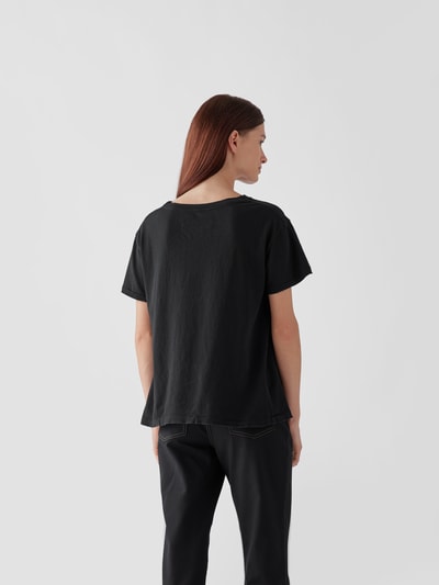 Nili Lotan T-Shirt mit Used-Details Schwarz 5
