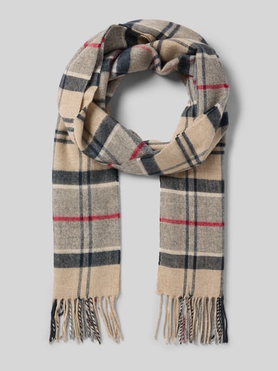 Barbour Schal mit Woll-Anteil Modell 'YAXLEY' Beige 1