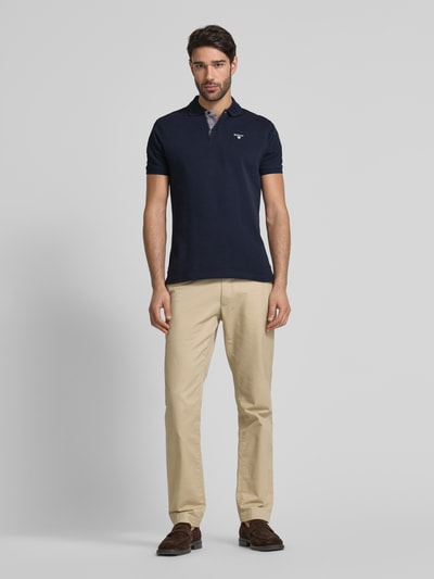 Barbour Slim fit poloshirt met labelstitching Marineblauw - 1