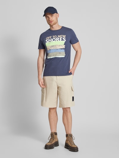 camel active T-Shirt mit Label-Print Marine 1