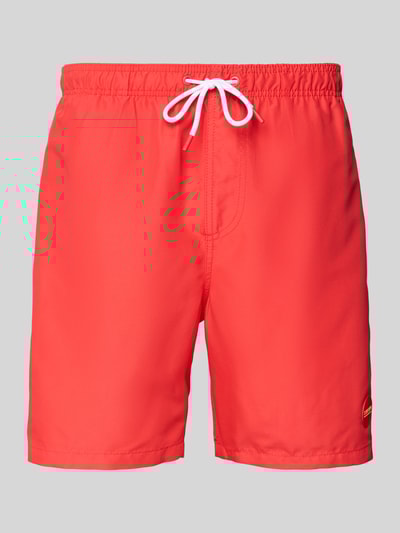 Shiwi Regular Fit Badehose mit Label-Patch Modell 'Mike' Koralle 1