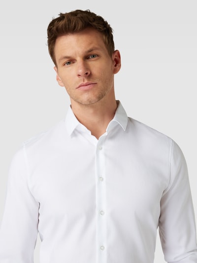 OLYMP Level Five Koszula biznesowa o kroju slim fit z diagonalu  Biały 3