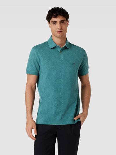 Tommy Hilfiger Poloshirt in effen design Flessengroen - 4