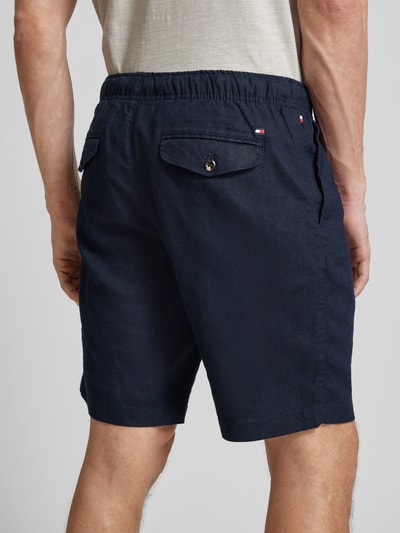 Tommy Hilfiger Shorts aus Leinen-Mix mit elastischem Bund Modell 'HARLEM' Marine 3