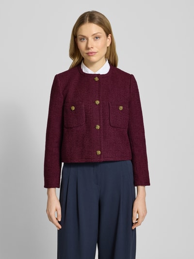 Bash Regular fit blazer met linnen, model 'MEREDITH' Bordeaux - 4