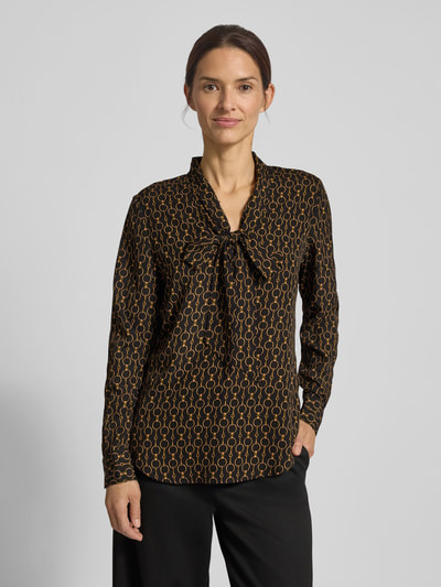 Lauren Ralph Lauren Bluzka o kroju regular fit z wiązaniem pod szyją model ‘YILVRAY’ Czarny 4