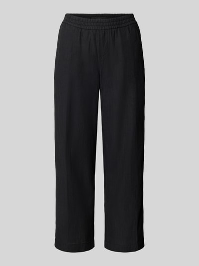 Produktfoto, schwarze Culotte mit französischen Eingrifftaschen Modell 'Linn' von Angels, reine Baumwolle, elastischer Bund, Loose Fit