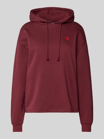 Produktfoto, Regular Fit Hoodie aus Baumwoll-Mix Modell 'CHILLI' von Pieces, Optik: Unifarben, Applikation: Stickerei, Kragenform: Kapuze mit Tunnelzug, Langarm, Ärmelabschluss: gerippt, Materialverarbeitung: Sweat, Material: Baumwoll-Mix