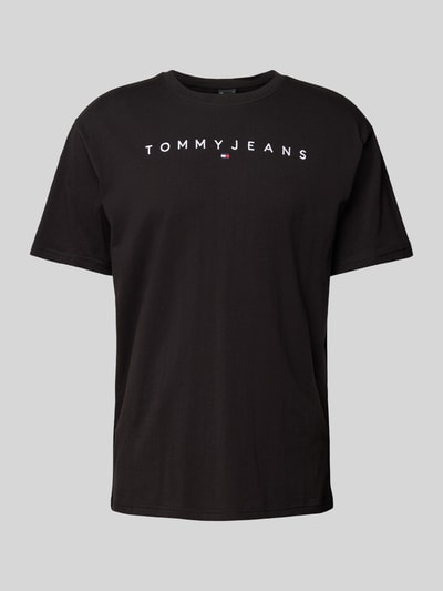 Tommy Jeans T-shirt met labelprint Zwart - 2