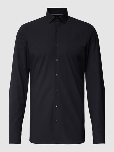 OLYMP No. Six Super slim fit zakelijk overhemd met kentkraag, model 'Modern' Zwart - 2