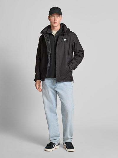 Helly Hansen Jack met labelprint, model 'DUBLINER' Zwart - 1