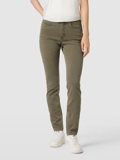 MAC Skinny Fit Jeans mit Stretch-Anteil Modell 'DREAM' Oliv 4