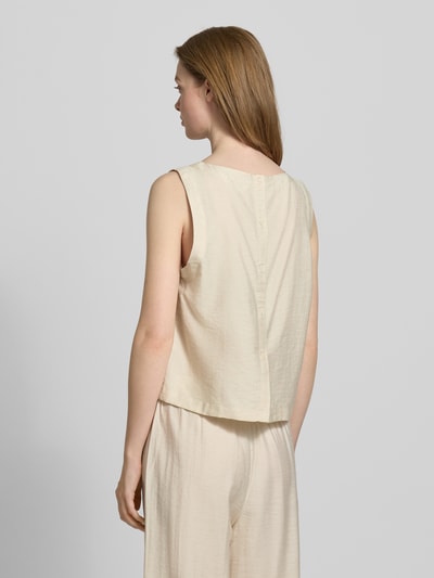 MSCH Copenhagen Regular fit blousetop met ronde hals, model 'Disa' Zand - 5
