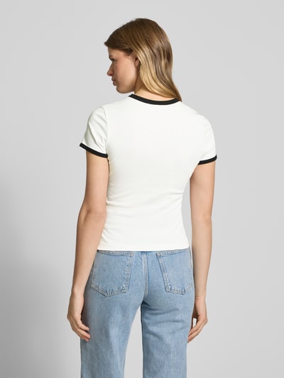 WEEKDAY T-Shirt mit Statement-Print Offwhite Melange 5
