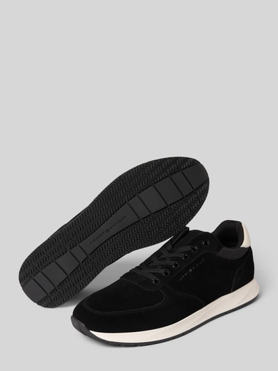 Tommy Hilfiger Lage sneakers van echt leer, model 'NEWPORT' Zwart - 4