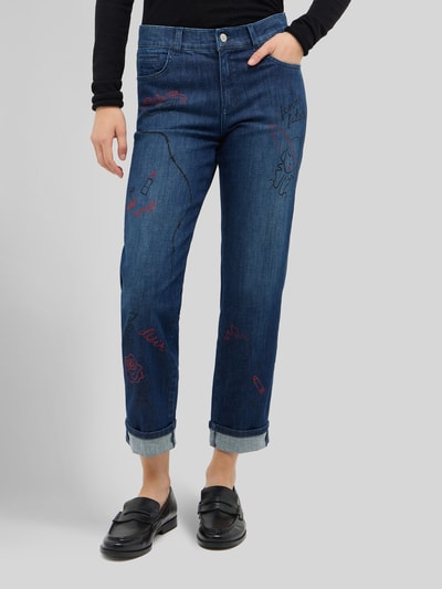 ANGELS straight fit jeans van katoenmix model 'DARLEEN MUSE' Donkerblauw - 4