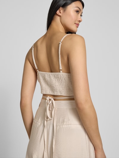 GUIDO MARIA KRETSCHMER WOMAN Korte top in kreuklook, model 'Athina' Ecru - 3