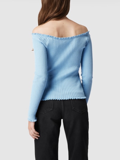 Guess Strickpullover mit Raglanärmeln Hellblau 5