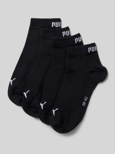 PUMA Sneakersocken mit Label-Details im 4er-Pack Black 1