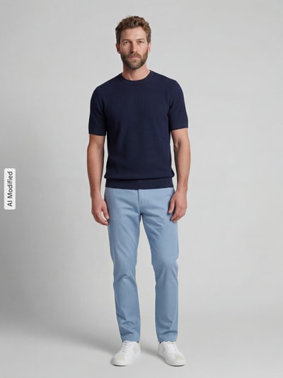 MCNEAL Regular Fit T-Shirt aus reiner Baumwolle Dunkelblau 1