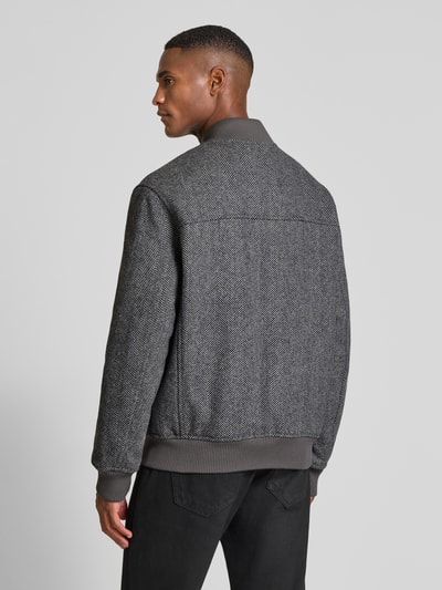 SELECTED HOMME Regular fit bomberjack van wolmix, model 'JENS' Middengrijs - 5