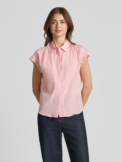 MORE & MORE Regular Fit Bluse mit verdeckter Knopfleiste Rose 4
