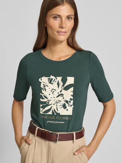 s.Oliver RED LABEL Regular Fit T-Shirt aus Baumwoll-Mix Dunkelgruen 3