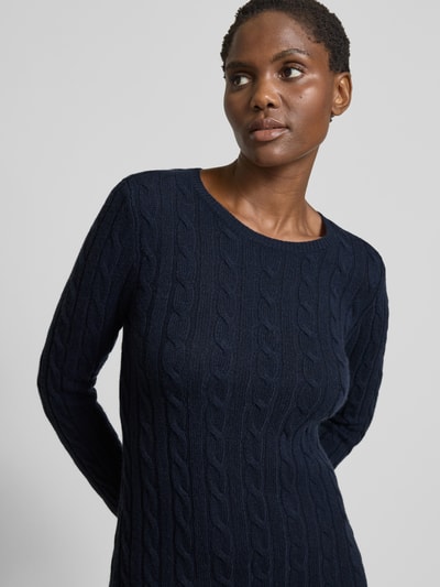 Lauren Ralph Lauren Knielanges Strickkleid aus Lammwolle-Kaschmir-Mix Marine 3