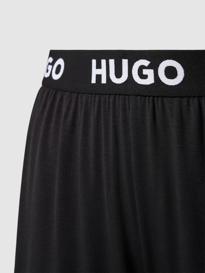 HUGO Pyjama-Shorts mit elastischem Logo-Bund Modell 'UNITE' Black 2