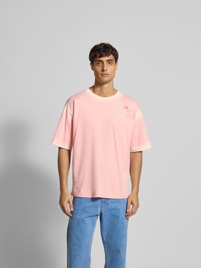 Diesel T-Shirt mit Label-Print Pink 4