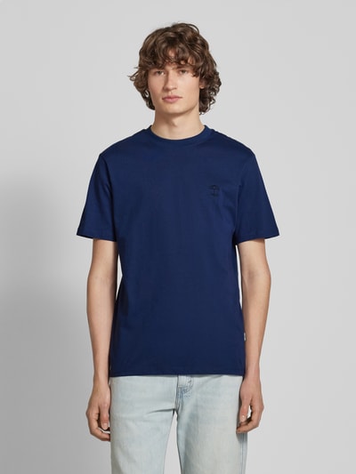 Blend T-Shirt mit geripptem Rundhalsausschnitt Modell 'JENS' Marine 4
