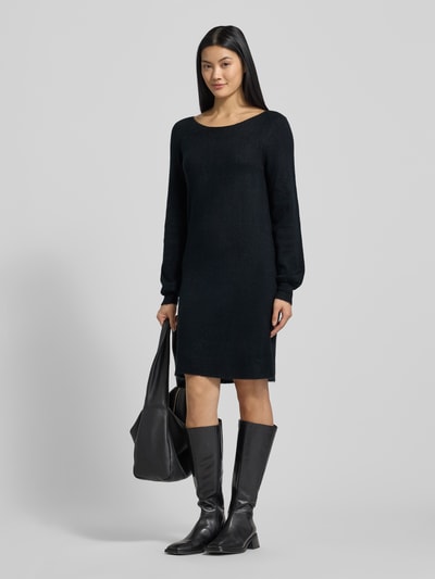 Vero Moda Loose Fit Strickkleid mit U-Boot-Ausschnitt Modell 'LEFILE' Black 1