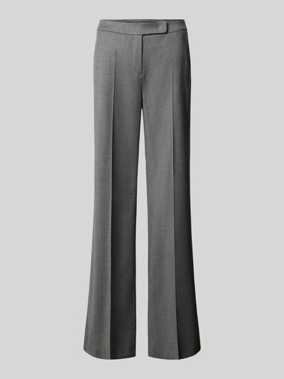 Produktfoto, Stoffhose aus Schurwolle-Mix mit Bügelfalte von windsor., grau, Wide Fit, glatte Struktur, französische Taschen, Stretch-Anteil