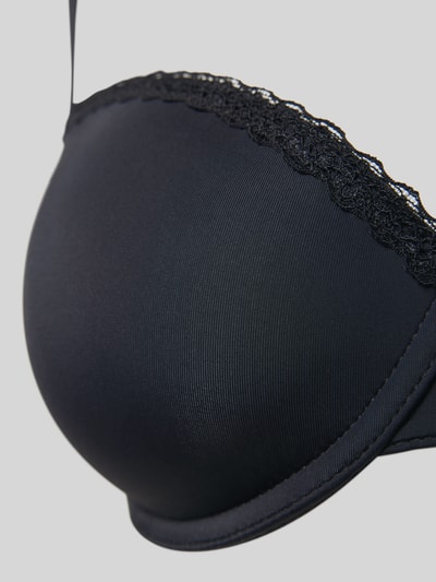 Skiny BH mit Label-Print Black 2