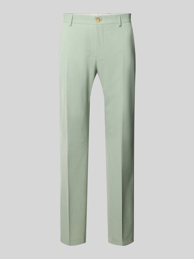 Productfoto, Slim Fit pantalon met viscose van model 'LIAM' van SELECTED HOMME met melangelook, persplooien, riemlussen, steekzakken, popeline materiaalmix