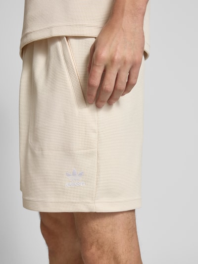 adidas Originals Relaxed fit sweatshorts met katoen en logostitching Offwhite - 3
