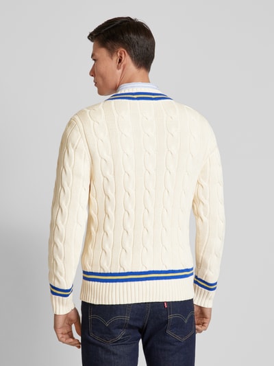 Polo Ralph Lauren Gebreide pullover met kabelpatroon Offwhite - 5