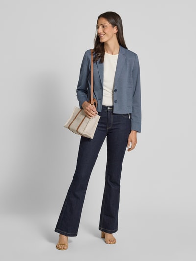 OPUS Żakiet z fakturowanym wzorem model ‘Jamira’ Granatowy 1