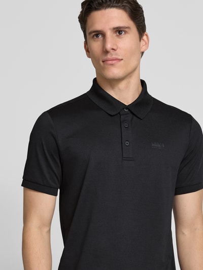 LUHTA Regular Fit Poloshirt mit Label-Print Modell 'KIVILAHTI' Black 3