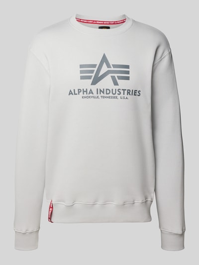 Alpha Industries Sweatshirt mit Label-Print Hellgrau 2