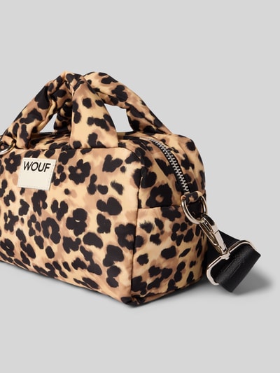 WOUF Bowlingtas met logopatch, model 'Feline' Middenbruin - 3