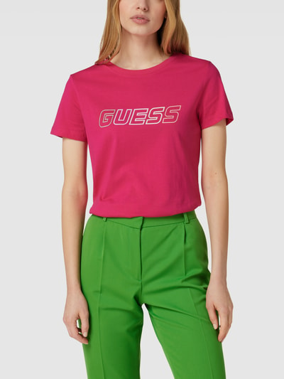 Guess T-Shirt mit Logo-Print Modell 'CORINE' Pink 4