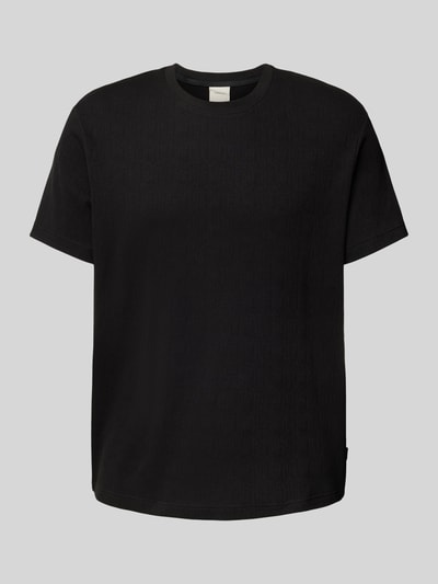 CK Calvin Klein T-Shirt mit geripptem Rundhalsausschnitt Black 2