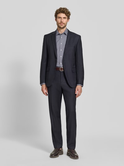 Christian Berg Men Regular fit zakelijk overhemd van elastische katoenmix Donkerbruin - 1