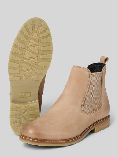 Tamaris Chelsea Boots aus echtem Leder Taupe 4