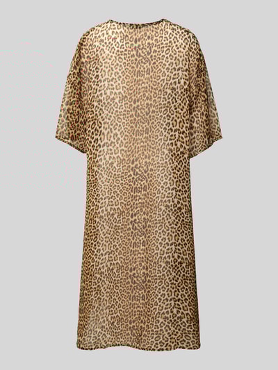 Pieces Oversized Strand-Kaftan in semitransparentem Look Modell 'ATRUD' Hellbraun 3