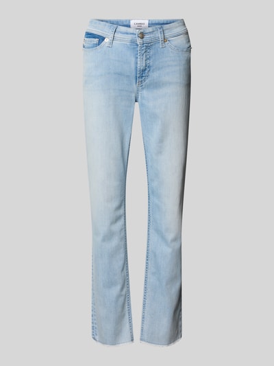 Produktfoto, Tapered-Fit Damen Jeans aus Moda-Baumwoll-Mix Modell 'PIPER' von Cambio in hellem Blau mit dezenter Waschung, Damen Tapered Fit Jeans von Cambio