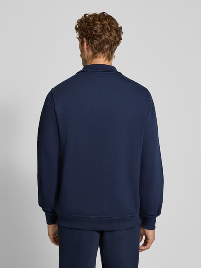 Lacoste Regular Fit Troyer aus reiner Baumwolle Marine 5
