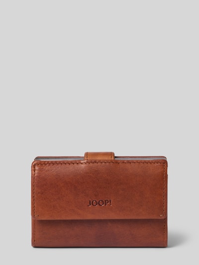 Produktfoto, Portemonnaie mit Logo-Detail Modell 'cerratano' von JOOP! COLLECTION in Braun mit glatter Oberfläche und klaren Kanten.